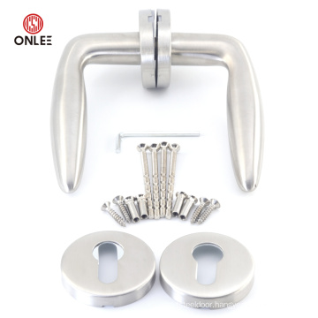 Stainless Steel Door Handle Lock Set